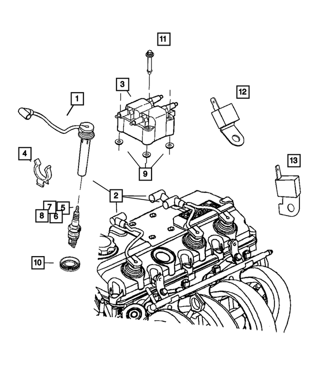 5033266AC - Electrical: Ignition Cable for Mopar Image