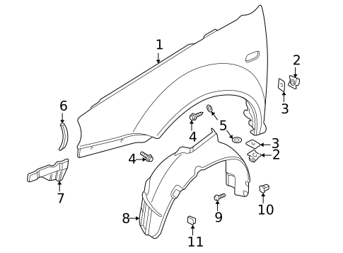 Fender & Components for 2003 Volkswagen Jetta #0