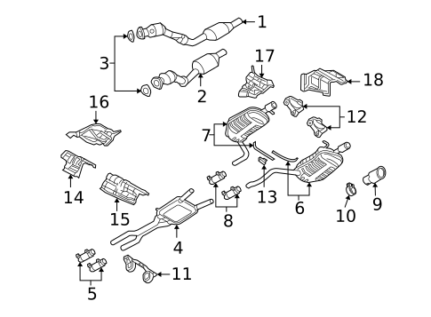 Exhaust Components for 2007 Audi A4 Quattro #2
