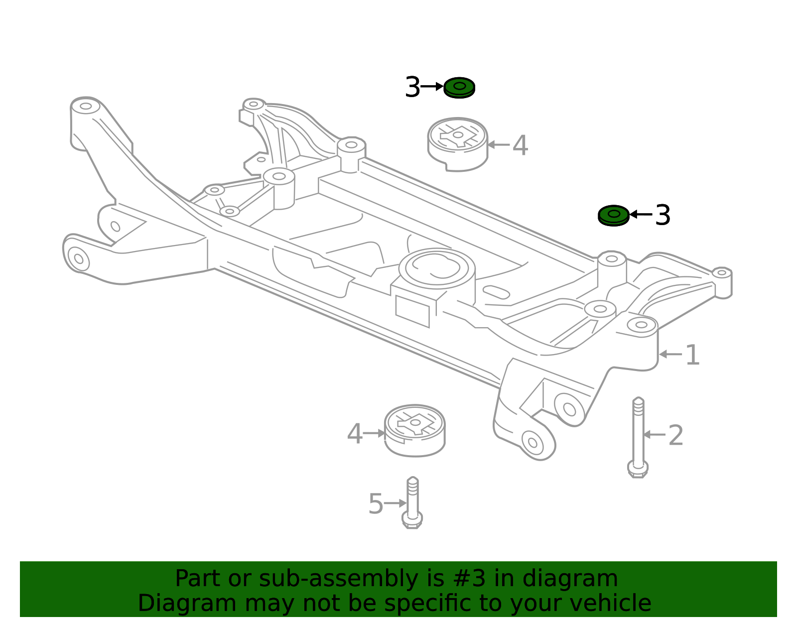 WHT-006-844 - Suspension Cross-Member Plate 2015-2025 Audi | Audi OEM Parts