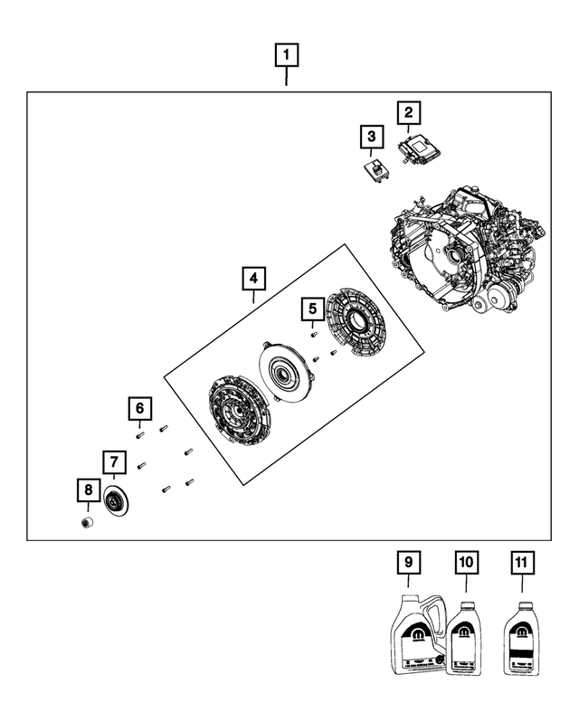 68505715AA - C633; 6-Speed; Dual Dry Clutch Automatic: Transmission Assembly for Mopar Image image