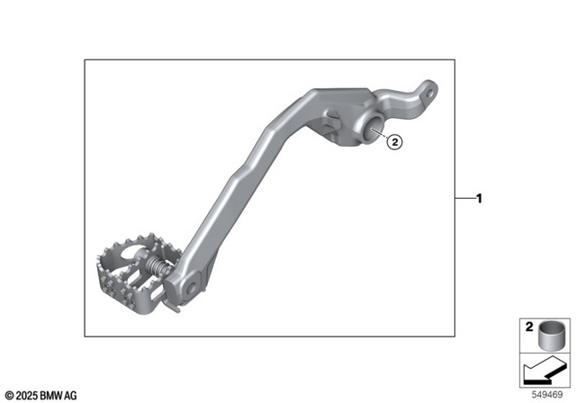 35215A6A049 - Exhausts &amp; Performance: Footbrake Lever Enduro for BMW-Motorrad Image
