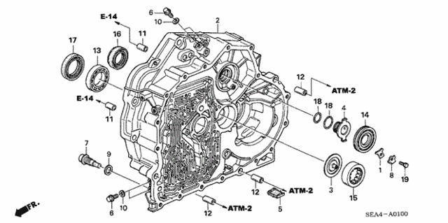 AT Torque Converter Case for 2004 Acura TSX #0