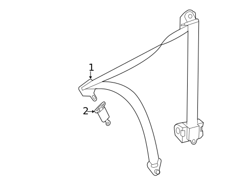 Seat Belt for 2010 Mercedes-Benz Sprinter 2500 #1