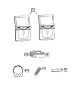 1WR23GT5AB - Electrical: Digital Versatile Disc Video Screen, Left for Mopar Image