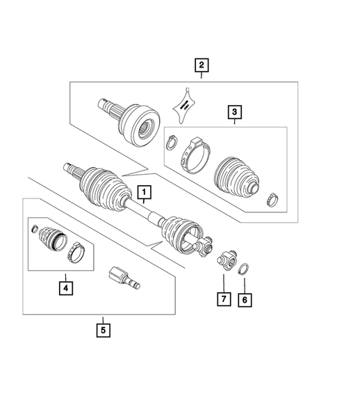 Rear Axle Shafts for 2020 Fiat 500X #0