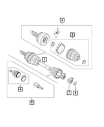 68410245AA - Four Wheel Drive; Differential and Drive Line: Axle Half Shaft for Mopar Image