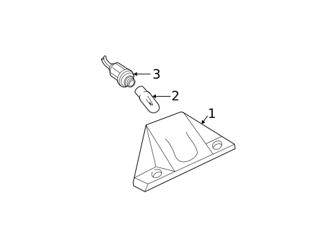 License Lamps for 2001 Pontiac Grand Am #0