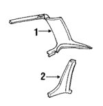 10279903 - Body: Upper Quarter Trim for Oldsmobile: Cutlass Supreme Image