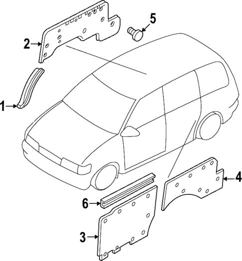 Quarter Panel Trim for 1989 Mazda MPV #0