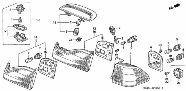 Taillight for 2001 Honda Accord #0