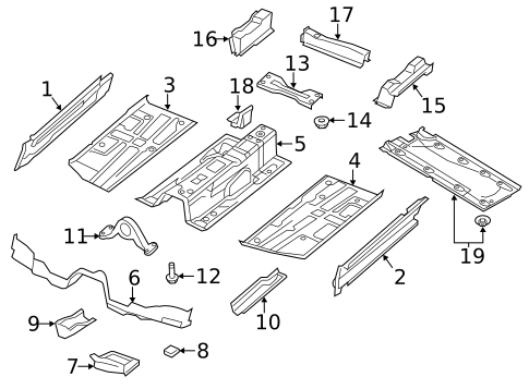 Floor & Rails for 2018 Volkswagen Tiguan Limited #0