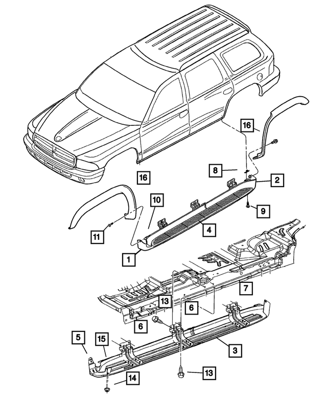 55077286AA - Exterior Ornamentation: Bracket, Right for Mopar Image image