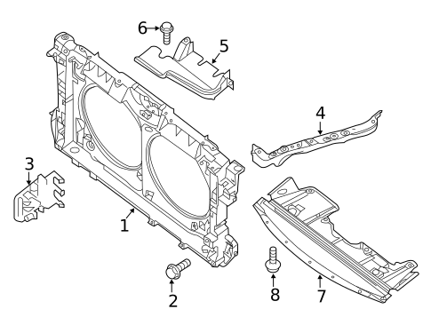 Radiator Support for 2010 Nissan Maxima #0