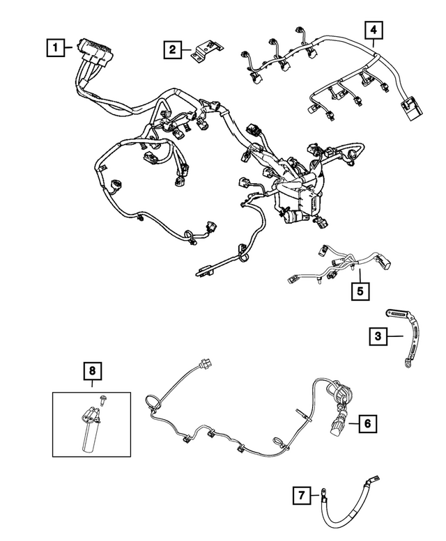« 5148104AA – Electrical : Câblage Du Moteur Support pour Mopar Image »