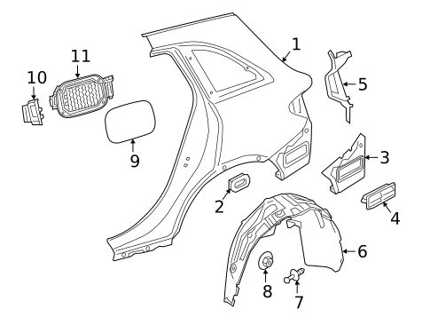 Fuel Door for 2018 Mercedes-Benz GLC350e #0