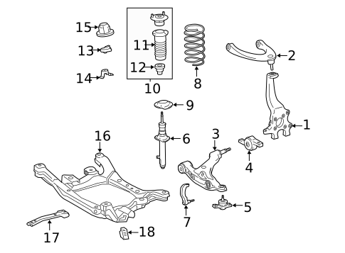 Suspension Components for 2018 Lexus GS F #1