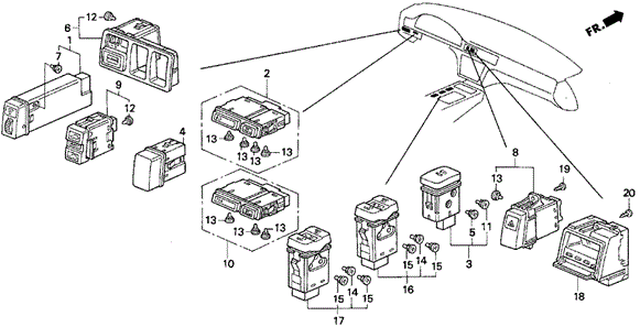 Switch for 1997 Acura TL #0