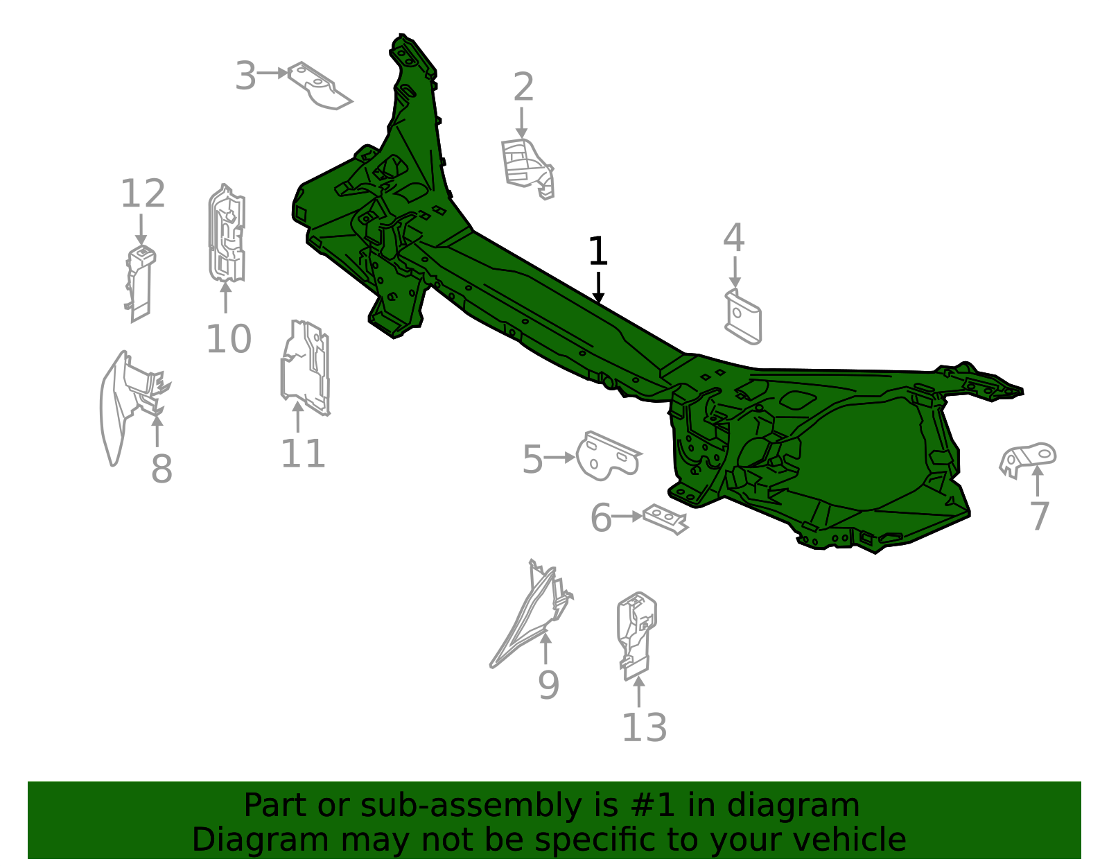 2014-2018 Volvo Radiator Support 31416114 | OEM Parts Online