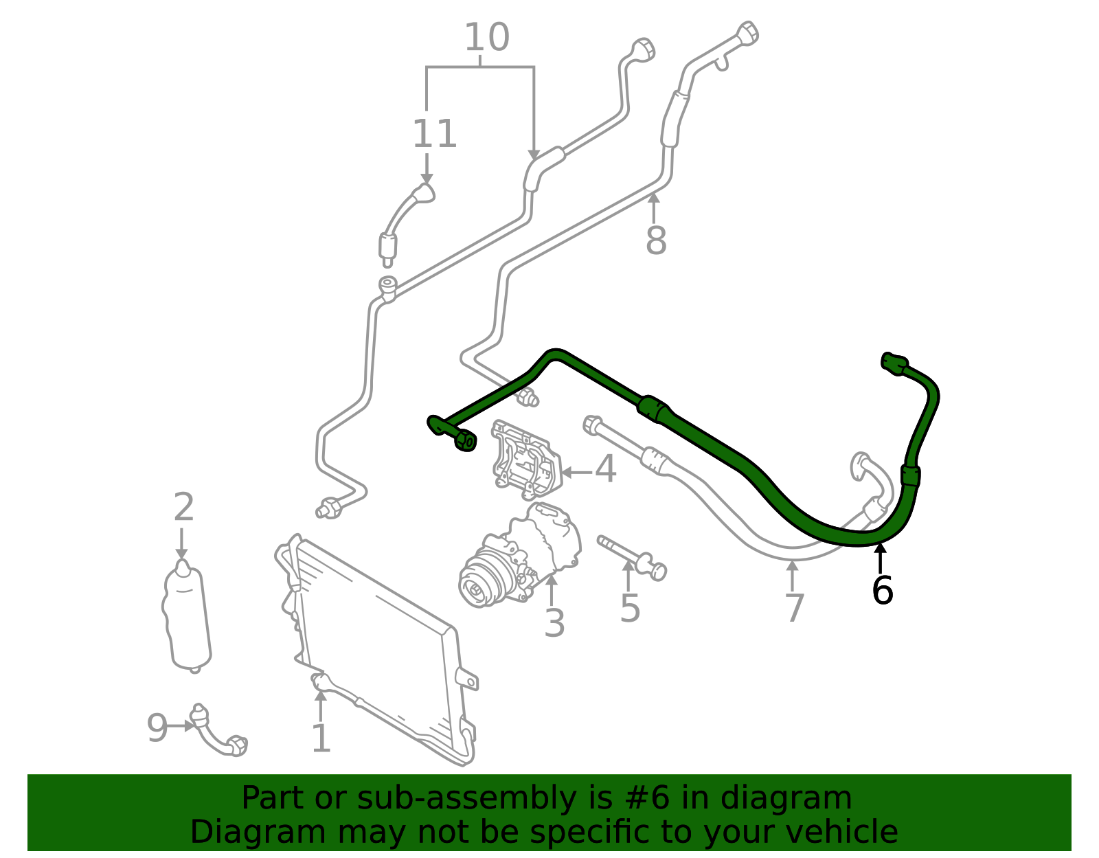 2004-2005 Mazda Miata A/C Refrigerant Discharge Hose N101-61-461 ...