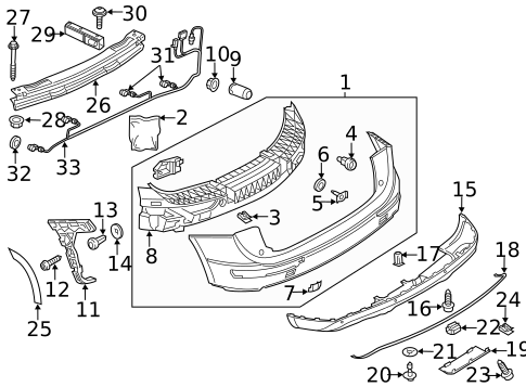 Bumper & Components - Rear for 2015 Audi SQ5 #0