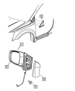1AN411BFAE - : Outside, Rearview, Electric, Heated Mirror, Left for Mopar Image
