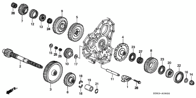 4AT Countershaft for 1999 Acura TL #0