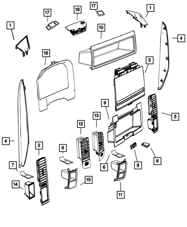 1NL96HL1AA - Interior Trim: Speaker Grille, Left for Mopar Image