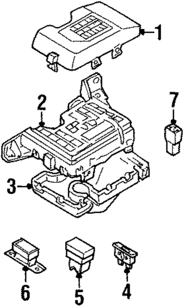 8970442001 - Electrical: Relay &amp; Fuse Plt for Acura Image