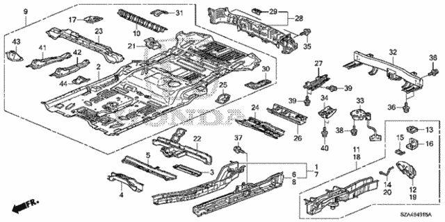 Floor Panels for 2012 Honda Pilot #0