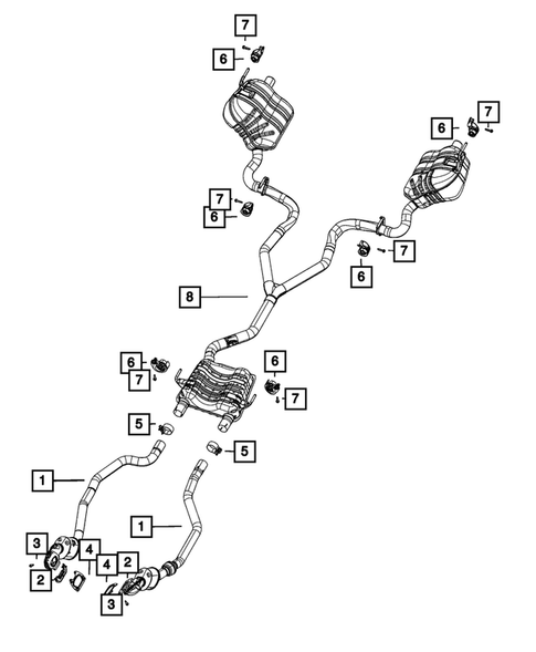 Exhaust System for 2021 Jeep Grand Cherokee L #1