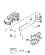 68261910AA - Glass: Rear Door Glass, Left for Mopar Image