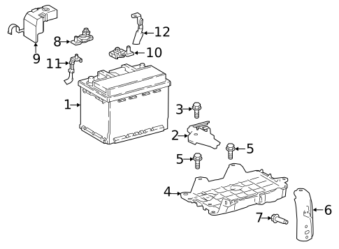 Battery for 2018 Toyota Camry #4