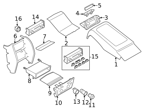 Center Console for 2013 BMW 750i #1