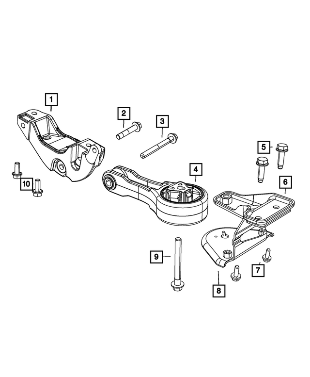 6508881AA - 2.4L Gas; Engine: Hex Flange Head Bolt, Mounting for Mopar Image
