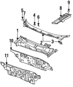 MB814442 - : Cowl Grille for Mitsubishi: Galant Image