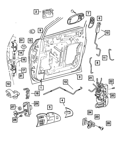 Front Door for 2006 Chrysler Town & Country #0