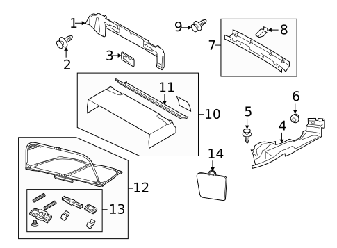 Interior Trim - Convertible Top for 2013 Audi A5 Quattro #1