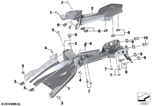 Rear Wheel Cover, License Plate Bracket for 2022 BMW-Motorrad F 900 XR #0