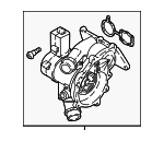 6L121111P - Cooling System: Thermostat Housing for Volkswagen: Arteon, Atlas, Atlas Cross Sport, Beetle, Golf, Golf Alltrack, Golf R, Golf SportWagen, GTI, Jetta, Passat, Tiguan Image