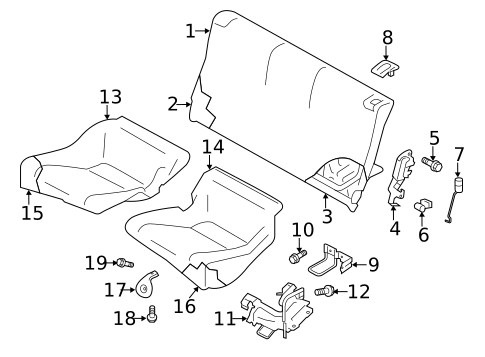 Rear Seat Components for 2016 Scion FR-S #0