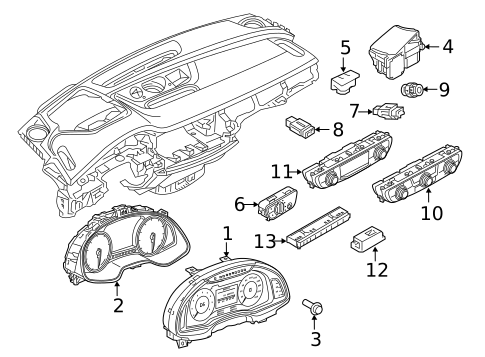 Cluster & Switches for 2017 Audi Q7 #0