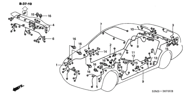 Wire Harness for 2001 Acura CL #0