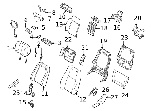 Passenger Seat Components for 2022 Land Rover Range Rover #1