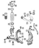 6512111AA - Front Suspension: Hex Flange Head Bolt And Washer for Dodge: Durango | Jeep: Grand Cherokee, Grand Cherokee WK Image