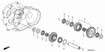 23261PYZ000 - Transmission - Manual: SHAFT, REVERSE GEAR for Honda Image