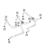 68237767AC - Air Conditioners and Heaters: Heater Return Hose And Tube for Mopar Image