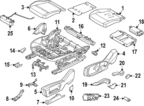 Driver Seat Components for 2025 Mini Countryman #1
