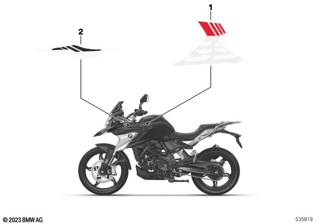 51141541965 - Body Equipment: Decor Tank Cover Left - Rallye for BMW-Motorrad Image