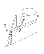 TR37BWAAC - Doors and Related Parts: Outside Rearview Mirror, Left for Mopar Image